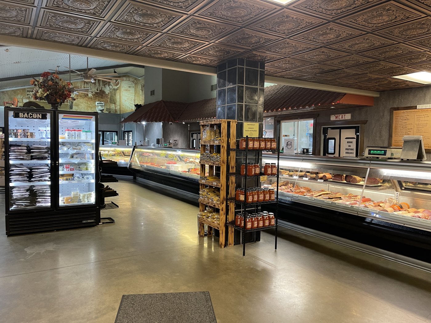 Inside Palumbo’s Meat Market.