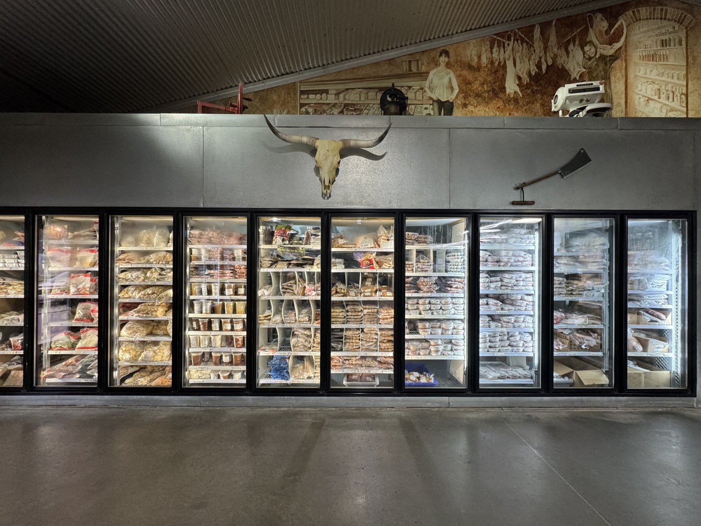 The freezers inside Palumbo’s market.