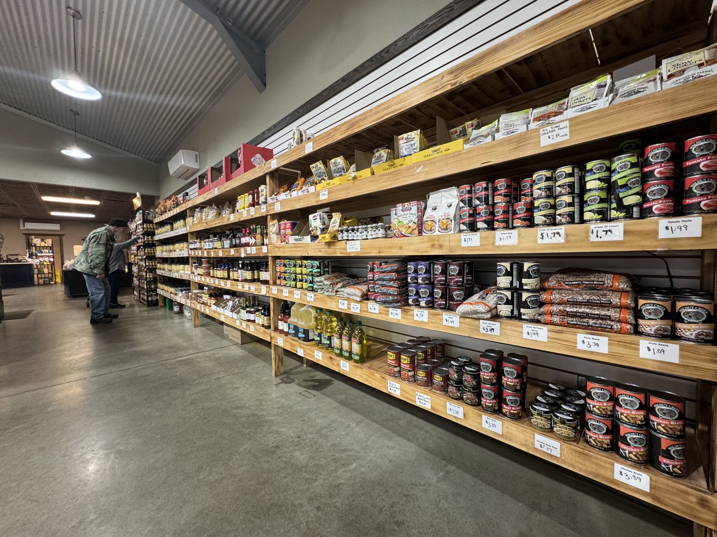 A customer shopping in the market.